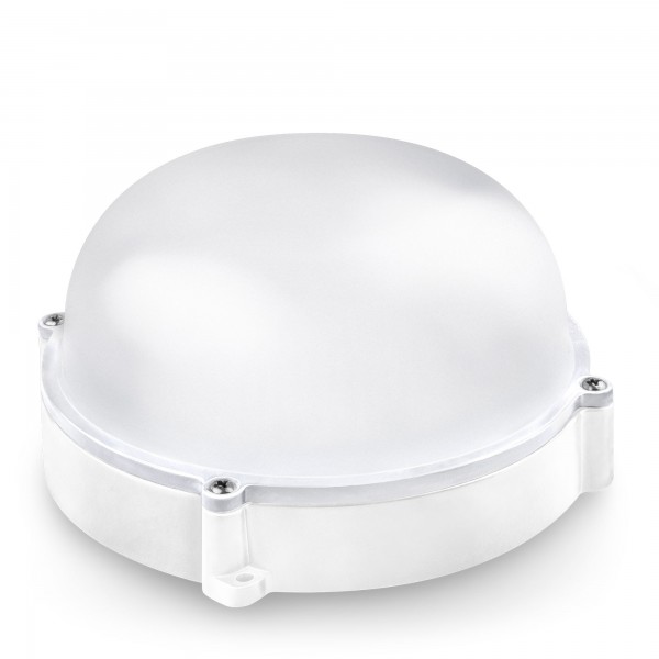 Aplique led redondo blanc.ext.ip65 12w.f