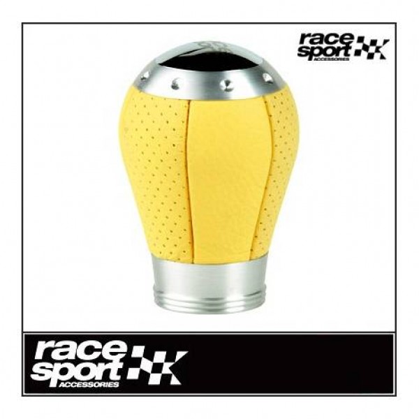 Pomo cambio alupiel "forza" amarillo