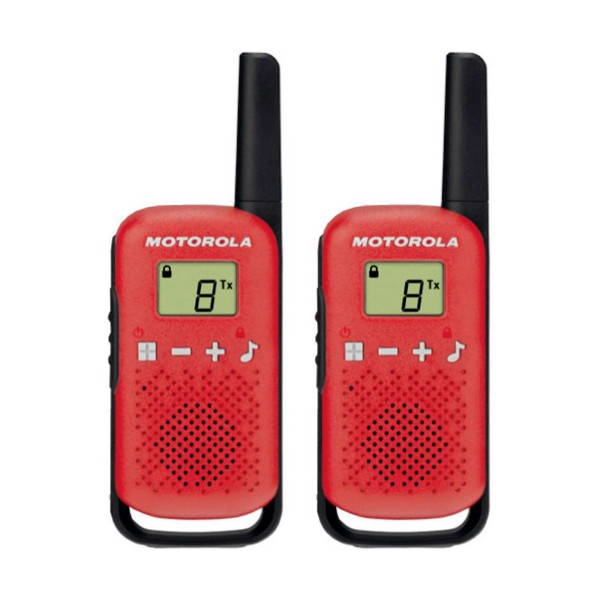 Motorola t42 walkie talkie 4km 16ch rojo duo