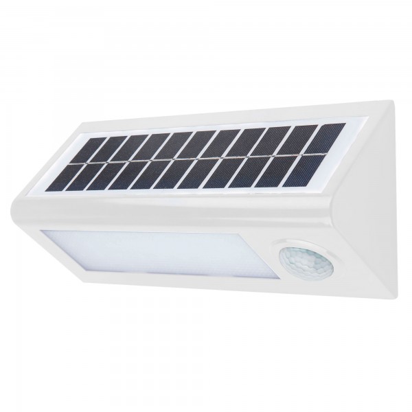 Aplique led solar sensor blanco 8w.fria