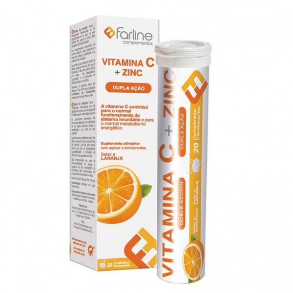 Farline Vitamina C y Zinc 20 Comp Efervescentes
