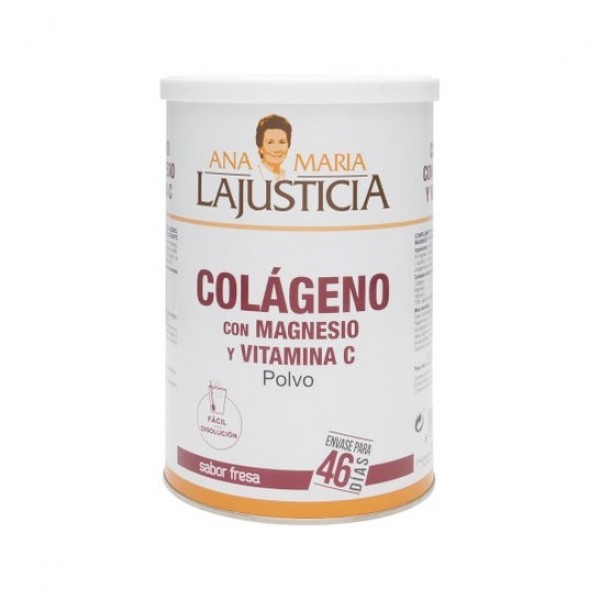 Colágeno Magnesio y Vitamina C Sabor Fresa 350g 