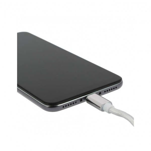Cable Nylon USB C 2.0 Lightning con Carga Rápida y Transferencia de Datos