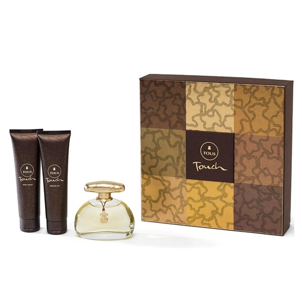 Tous touch eau de toilette 100ml vaporizador + leche corporal 100ml + gel de baño 100ml