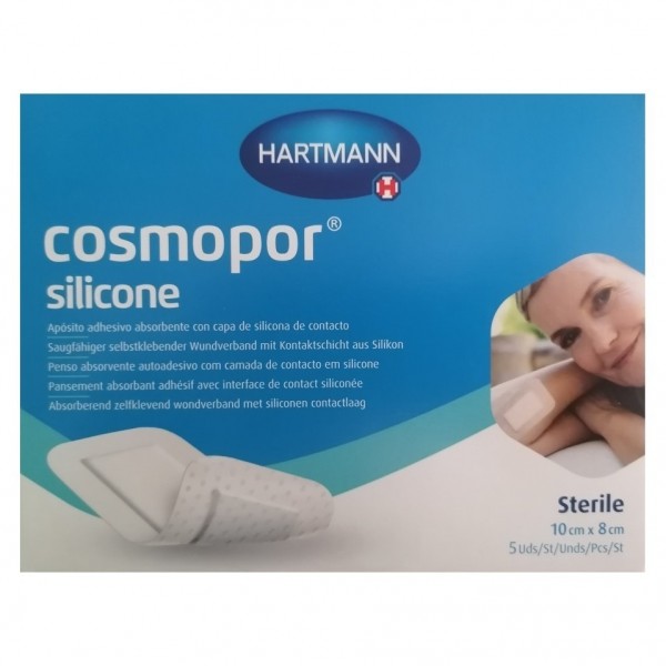 Cosmopor Silicone Aposito Esteril 10 cm X 8 cm 5