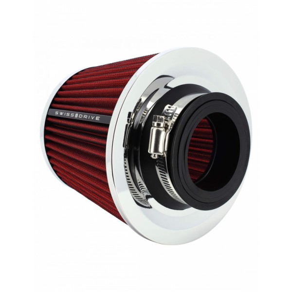 Filtro de Aire Universal para Coche Incluye 4 Adaptadores 60mm 65mm 70mm 77mm Color Rojo