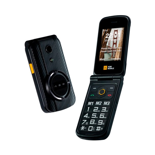 Agm m8 flip 4g black / rugerizado / móvil 2.8"