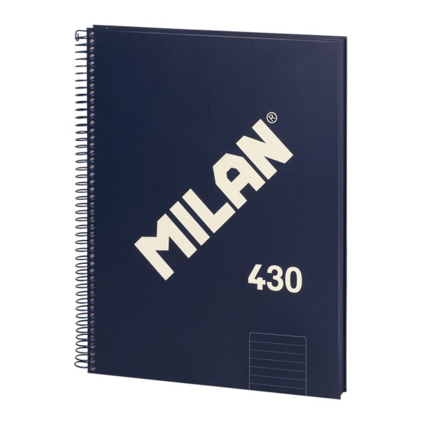 Cuaderno a4 con espiral pautado 7 mm azul marino (pack 3 unidades)