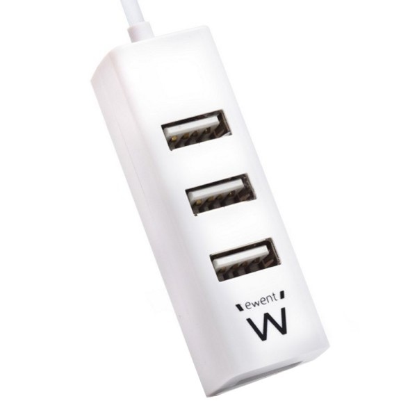 Ewent ew1122 mini-hub usb 4 puertos blanco