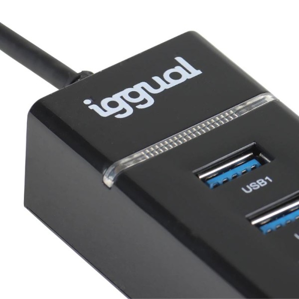 Iggual hub usb-a 3.0 x 4 puertos usb-a 3.0