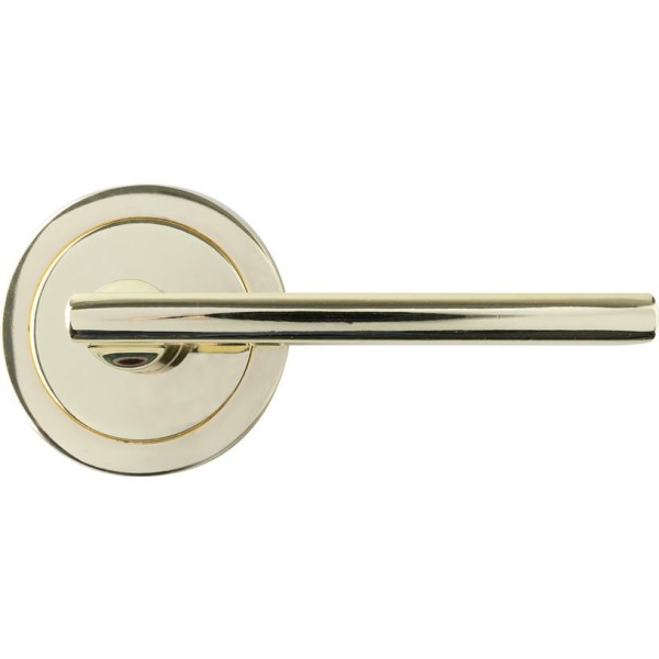 Manilla recta roseta 65mm.laton brillo