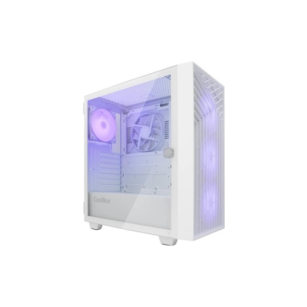 Coolbox caja gaming atx ga300 gridline white
