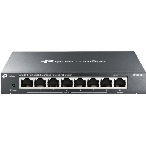 Tp-link rp108ge switch 7xgb poe in 1xgb poe out