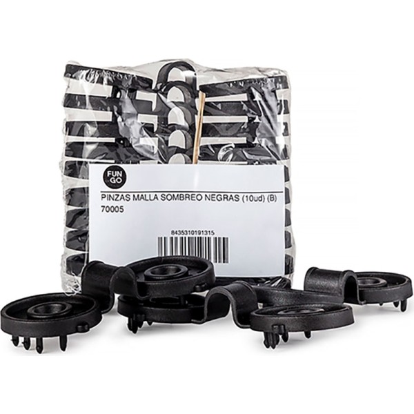 Pinzas para malla sombreo, negras, 600 uds