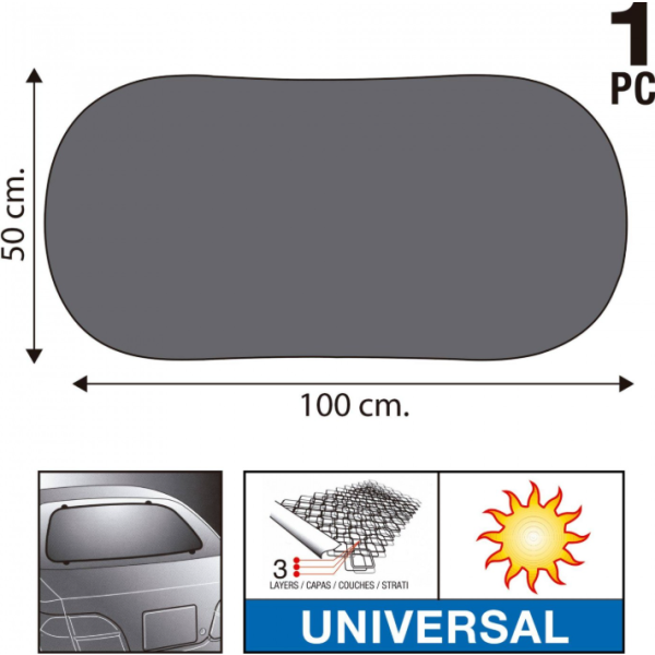 Parasol trasero triple capa