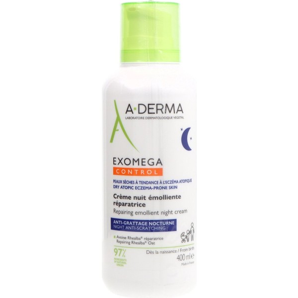 A-Derma Exomega Control Crema de Noche Emoliente Reparadora 400ml